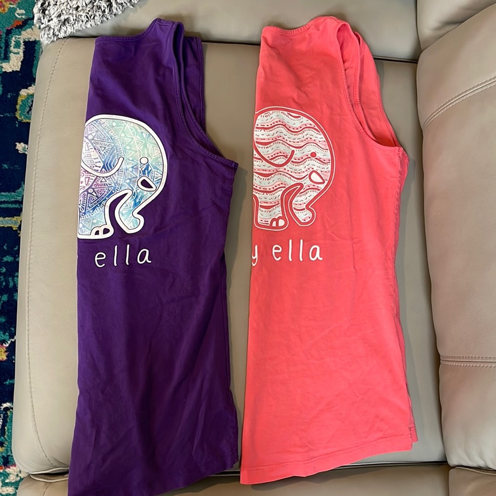 2 ivory Ella tank tops xs